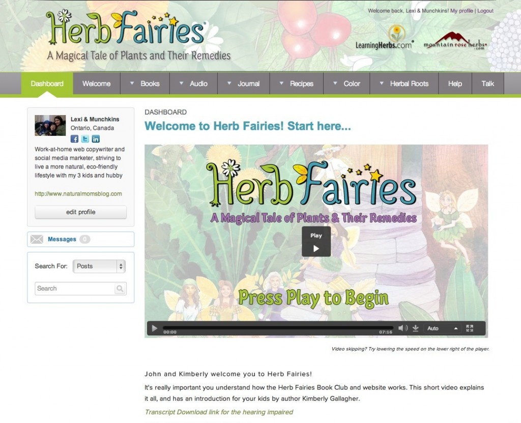 herb fairies book club dashboard