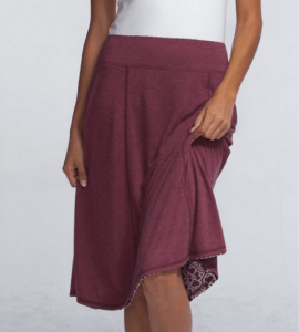 Bamboo Burnout Reversible Skirt 