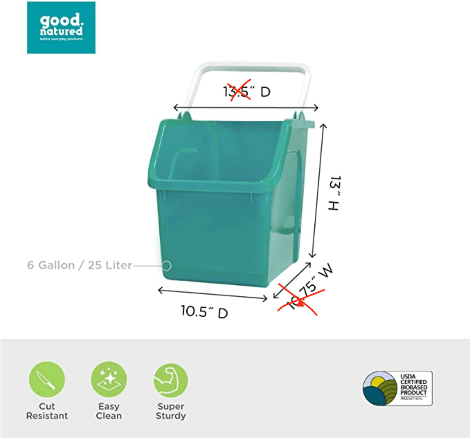 good natured Handy Tote Organizer measurements