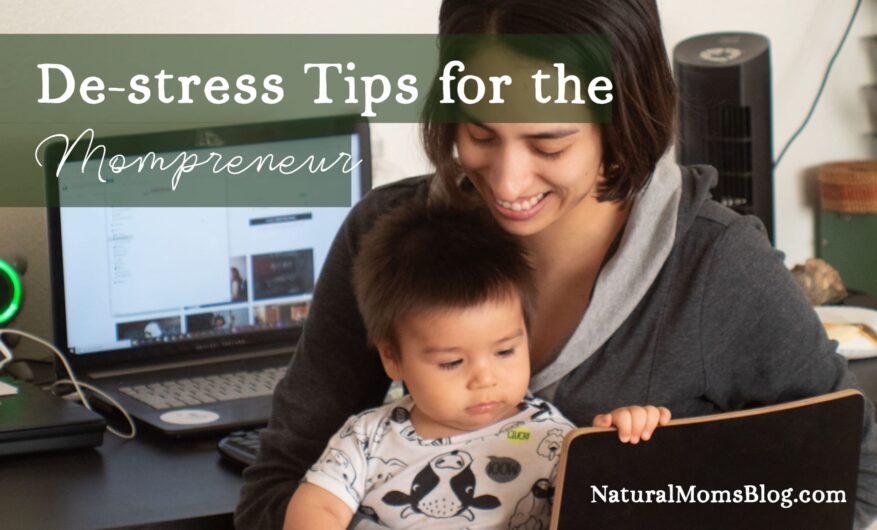 manage-stress-as-mompreneur Mompreneur trying to get work done
